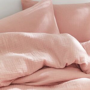 Muslin light pink King Duvet cover set